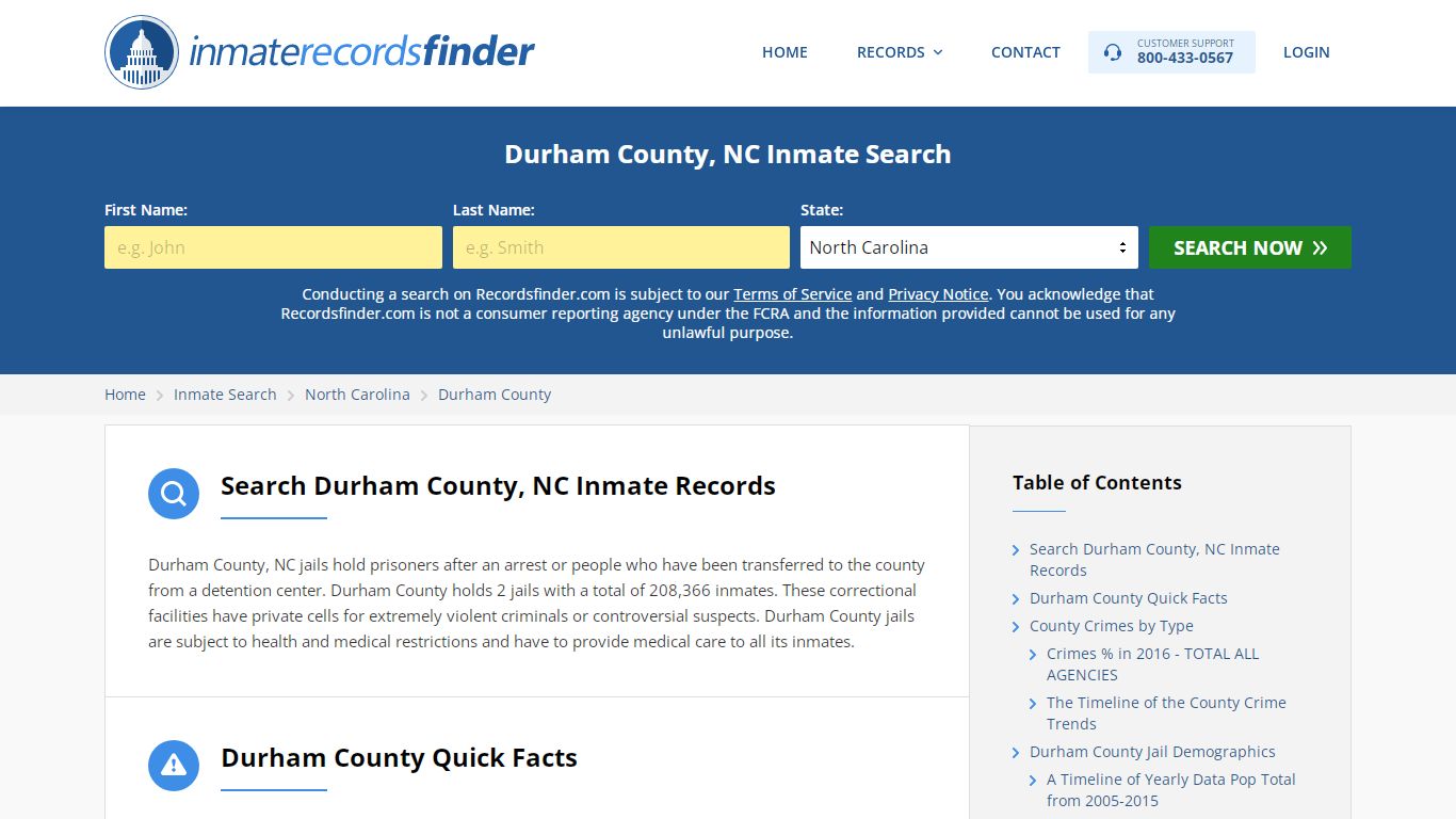 Durham County, NC Inmate Lookup & Jail Records Online